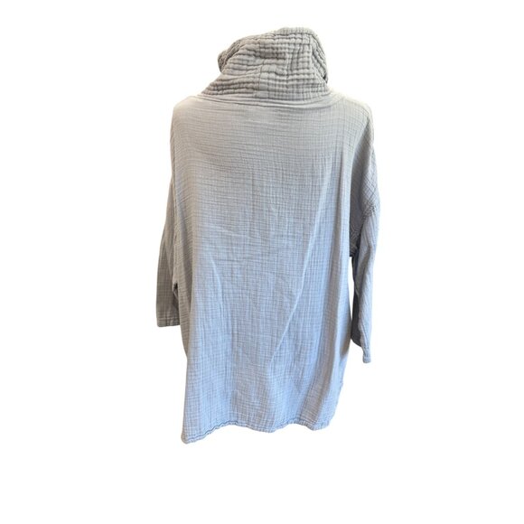 J. Jill Woven Cowl Neck Woven Soft Cotton Top Pullover Casual Minimalist XL - Picture 2 of 10